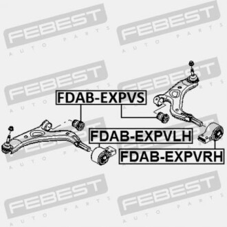 Фото 2 - Сайлентблок важеля FEBEST FDABEXPVS