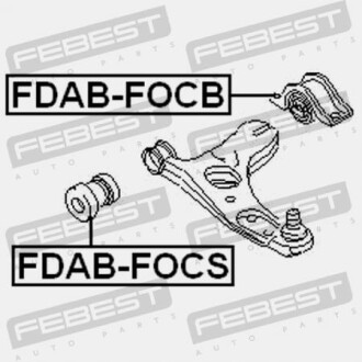 Фото 2 - Сайлентблок рычага FEBEST FDAB-FOCS