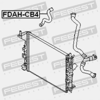 Фото 2 - Патрубок системи охолодження FEBEST FDAHCB4