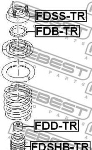 Фото 2 - Підшипник амортизатора FEBEST FDBT-R (FDBTR)