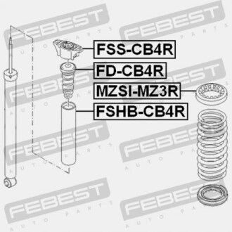 Фото 2 - Стойка амортизатору (амортизатор) FEBEST FD-CB4R (FDCB4R)