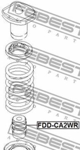 Фото 2 - Стійка амортизатору (амортизатор) FEBEST FDDCA2WR
