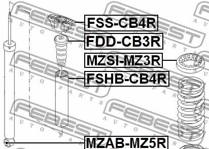 Фото 2 - Стойка амортизатору (амортизатор) FEBEST FDDCB3R