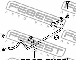 Фото 2 - Втулка стабилизатора FEBEST FDSBEXPF