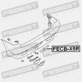 Фото 2 - Бампер FEBEST FECB-X5R (FECBX5R)