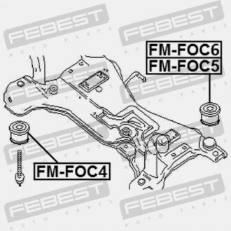 Фото 2 - Сайлентблок подрамника FEBEST FM-FOC4 (FMFOC4)