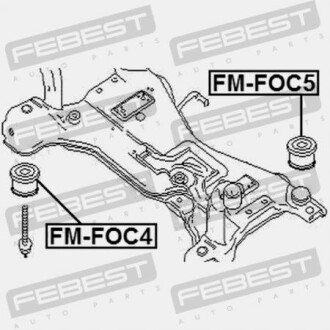 Фото 2 - Сайлентблок подрамника FEBEST FM-FOC5 (FMFOC5)