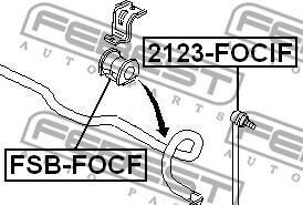 Фото 2 - Втулка стабилизатора FEBEST FSB-FOCF