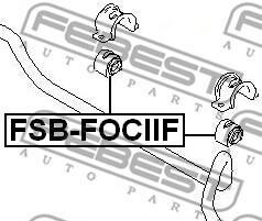 Фото 2 - Втулка стабілізатора FEBEST FSB-FOCIIF