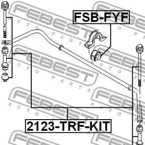 Фото 2 - Втулка стабілізатора FEBEST FSBF-YF