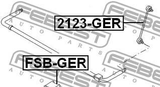 Фото 2 - Втулка стабілізатора FEBEST FSBG-ER