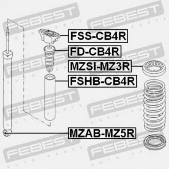 Фото 2 - Опора стійки амортизатора FEBEST FSS-CB4R