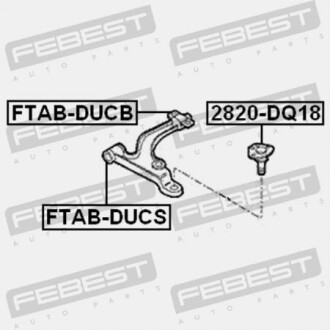 Фото 2 - Сайлентблок важеля FEBEST FTABDUCS