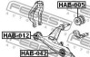 САЙЛЕНБЛОК ПЕРЕДНЕГО НИЖНЕГО РЫЧАГА (HONDA CR-V RD1/RD2 1997-2001) - (51350S04G00, 51360S01000, 51360S10G00) FEBEST HAB-012 (фото 2)