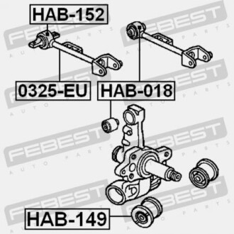 Фото 2 - Сайлентблок важеля FEBEST HAB-018 (HAB018)