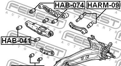 Фото 2 - Сайлентблок важеля FEBEST HAB0-41 (HAB041)
