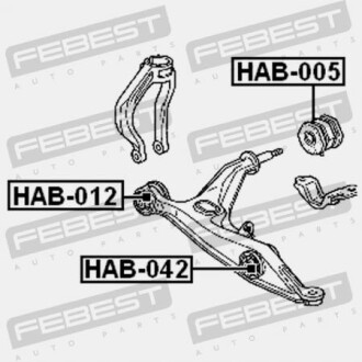 Фото 2 - Сайлентблок рычага FEBEST HAB042