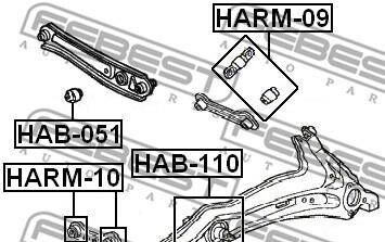 Фото 2 - Сайлентблок рычага FEBEST HAB0-51 (HAB051)