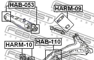 Фото 2 - Сайлентблок важеля FEBEST HAB-053 (HAB053)
