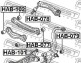 САЙЛЕНБЛОК ЗАДНЕЙ ЦАПФЫ (HONDA ACCORD CF3/CF4/CF5/CL1/CL3 1998-2002) - (1376904, 6G926L063AA, 52113S1AE01) FEBEST HAB-102 (фото 2)