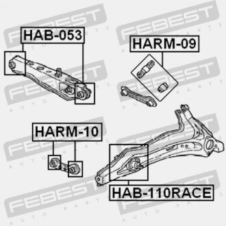 Фото 2 - Сайлентблок рычага FEBEST HAB110RACE