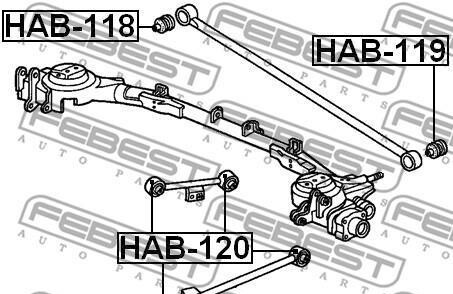 Фото 2 - Сайлентблок важеля FEBEST HAB1-18 (HAB118)