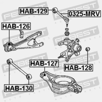 Фото 2 - Сайлентблок важеля FEBEST HAB-126