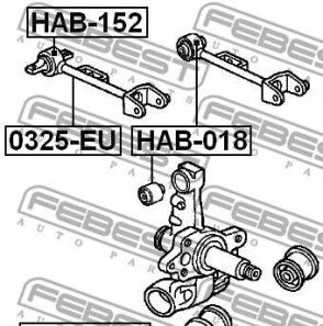 Фото 2 - Сайлентблок важеля FEBEST HAB149