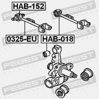 Фото 2 - Сайлентблок важеля FEBEST HAB-152 (HAB152)