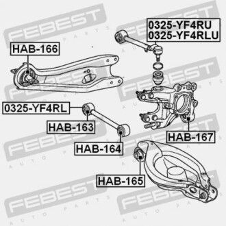 Фото 2 - Сайлентблок важеля FEBEST HAB-165
