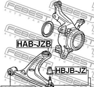 Фото 2 - Сайлентблок рычага FEBEST HABJ-ZS (HABJZS)