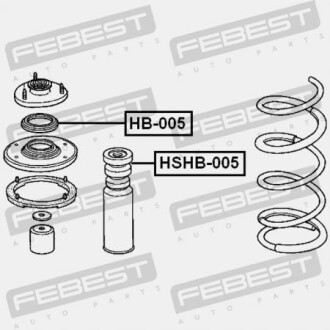 Фото 2 - Підшипник амортизатора FEBEST HB-005 (HB005)