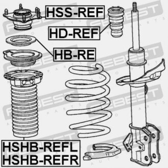 Фото 2 - Підшипник амортизатора FEBEST HB-RE (HBRE)