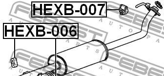 Фото 2 - Крепления выхлопной системы FEBEST HEXB-007 (HEXB007)