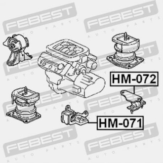 Фото 2 - Подушка кріплення КПП FEBEST HM-072 (HM072)