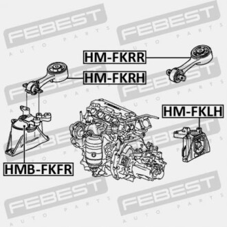 Фото 2 - Подушка двигателя FEBEST HMB-FKFR (HMBFKFR)
