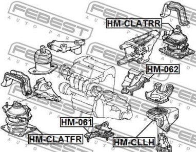Фото 2 - Подушка двигателя FEBEST HMCL-LH (HMCLLH)