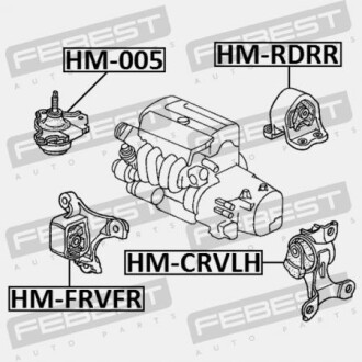 Фото 2 - Подушка двигателя FEBEST HMCRVLH