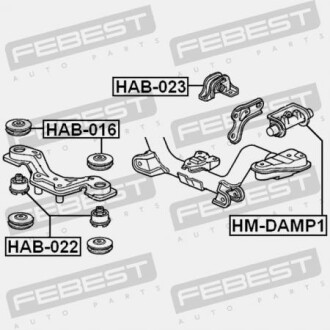 Фото 2 - Сайлентблок FEBEST HM-DAMP1