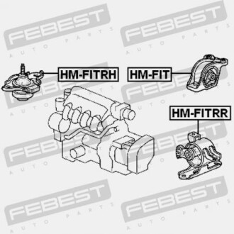 Фото 2 - Подушка двигателя FEBEST HM-FITRH (HMFITRH)