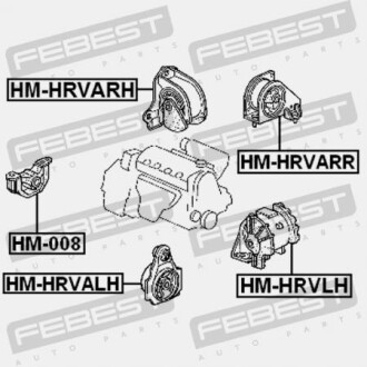 Фото 2 - Подушка двигателя FEBEST HM-HRVALH (HMHRVALH)