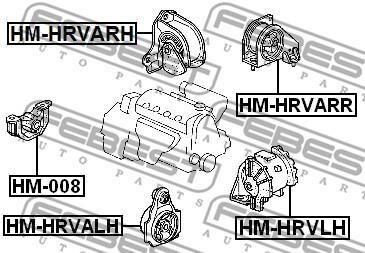 Фото 2 - Подушка двигателя FEBEST HM-HRVARH