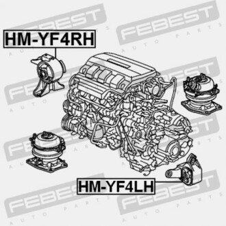 Фото 2 - Подушка двигателя FEBEST HMYF4RH