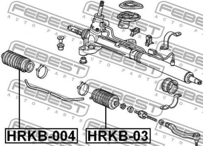 Фото 2 - Рулевая рейка и крепление FEBEST HRKB-004 (HRKB004)