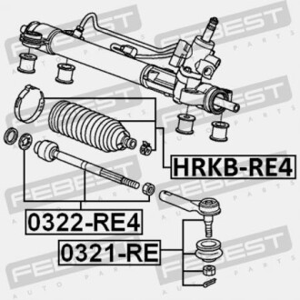 Фото 2 - Рулевая рейка и крепление FEBEST HRKB-RE4 (HRKBRE4)