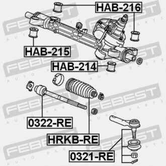 Фото 2 - Рулевая рейка и крепление FEBEST HRKBRE