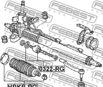 Фото 2 - Рулевая рейка и крепление FEBEST HRKBRG