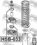 Втулка переднего амортизатора (honda cr-v rd1rd2 1997-2001) - (51631SS0004, RNF100090L, ANR1721) FEBEST HSB033 (фото 2)