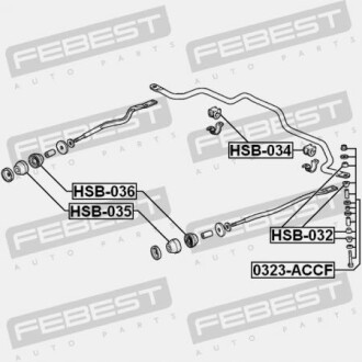 Фото 2 - Втулка стабілізатора FEBEST HSB034