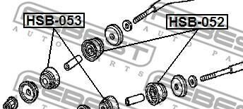 Фото 2 - Сайлентблок рычага FEBEST HSB-053